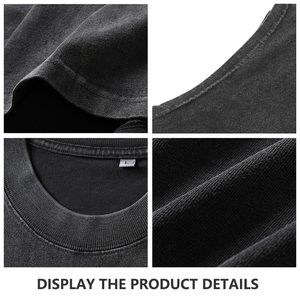 Débardeurs sans manches 100 % coton personnalisés, style vintage, pour hommes, coupe ample - Product Image 2