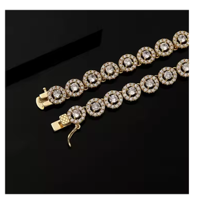 สร้อยคอเพชรโมอิสซาไนต์ทรงเหลี่ยมมรกตสุดหรู สไตล์ฮิปฮอป ความใสสูง ดีไซน์สำหรับทั้งชายและหญิง เครื่องประดับแฟชั่น - Product Image 1