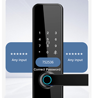 Ttlock kunci sidik jari kunci pegangan pintu pintar kunci untuk pintu depan Wi-fi rumah kamera tersembunyi bel pintu Wifi