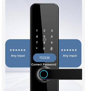 Ttlock kunci sidik jari kunci pegangan pintu pintar kunci untuk pintu depan Wi-fi rumah kamera tersembunyi bel pintu Wifi - Product Image 1