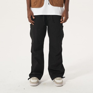 Pantalones Cargo de Lona Personalizados con Múltiples Bolsillos, Cordón Ajustable, Cintura Media, Joggers Deportivos de Alta Calidad para Hombre - Product Image 3
