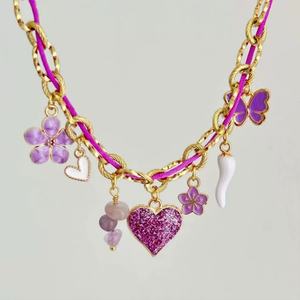 Collier en acier inoxydable anti-ternissement, étanche, avec breloque, en or massif 14 carats, collier de perles en or 18 carats pour femme - Product Image 5