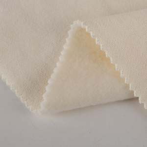 Tela de lana de punto para ropa deportiva, tejido elástico de 65% algodón, 30% bambú, 5% licra, Blanco personalizado, venta al por mayor - Product Image 4