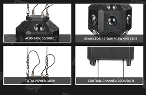 RGBW <strong>Matrix</strong> Panel Light &amp; DMX Controlled <strong>LED</strong> <strong>Matrix</strong> - High Resolution Stage <strong>Matrix</strong> Light for Concert and Event Background - Product Image 2
