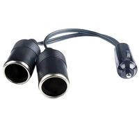 Adaptateur allume-cigare 12V double prise pour voiture, camion, camping-car, SUV - Répartiteur de prise de courant 2 voies avec câble d'extension