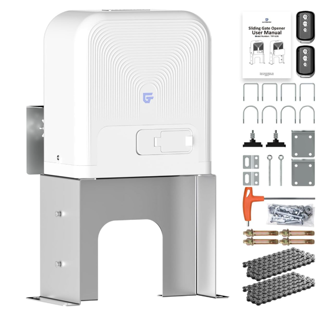 Automatic Sliding Gate Opener Kit Electric Remote Control Rolling Driveway Gate Motor Hardware Security Service Equipment 220V