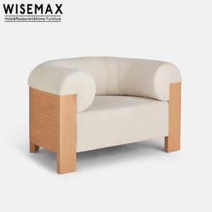 WISEMAX – meubles en tissu de style nordique, chaise de canapé simple, cadre en bois massif, boucle de canapé trois places, ensemble pour hôtel, maison, salon - Product Image 5