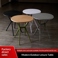 Ensemble de table et chaises de salle à manger en plastique d'extérieur pour restaurants, salons de thé, design moderne et simple, mobilier d'extérieur imperméable