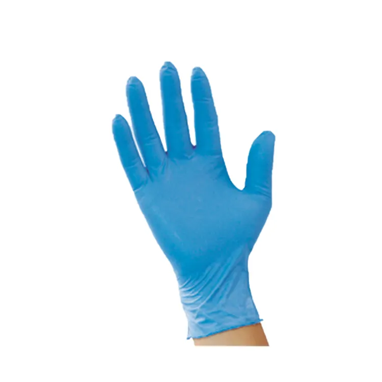 Disposable blue pvc nitrile blend examination working powder free top safety gloves