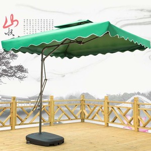 2024 persegi lipat tahan air tahan angin penopang luar ruangan pisang payung pelindung matahari dilapisi perak payung Taman - Product Image 3