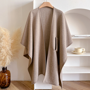 Sciarpa Elegante da Donna di Alta Qualità con Cintura, Poncho Morbido Aperto sul Davanti per Primavera Autunno Inverno 2026 - Product Image 5