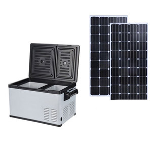 Solar-powered Car Refrigerator with Dual Temperature System, Refrigerator and <b>Freezer</b>, 12V/24V Car <b>Freezer</b>, Camping Cooler <b>Box</b> - Product Image 2