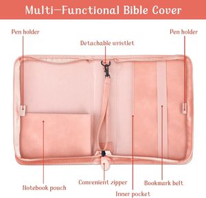 Muestra gratis impermeable de moda de cuero de imitación Biblia caso bolsa con un logotipo personalizado/marcapáginas y cremallera de metal resistente - Product Image 4