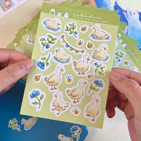 Impression personnalisée de feuilles d'autocollants découpés à la forme A4 A5 A6, feuilles d'autocollants découpés à la forme avec paillettes et hologrammes pour la décoration