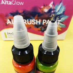 Práctico Juego de Pintura Acrílica para Aerógrafo de 20 ml y 24 Colores <span class=keywords><strong>en</strong></span> Oferta para Lienzo, Papel y Piedra - Product Image 1