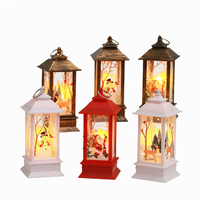 Lanterne de Noël, veilleuse de style chandelier, ornement de bureau pour la décoration de fête