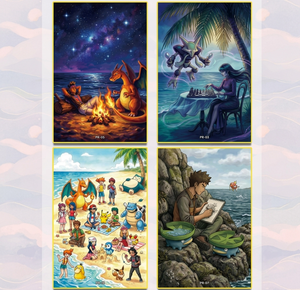 Set di Carte Misteriose Pokémon Anime Peel-Off, Stampa Artistica Giclée, Poster per Arredamento Sala Giochi, Oggetto <span class=keywords><strong>da</strong></span> Collezione, Vendita all'Ingrosso - Product Image 6