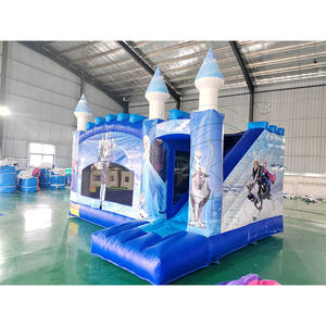 Castillo Inflable Azul Personalizado para Niños Pequeños, Casa de Brinco, Parque Infantil al Aire Libre, Castillo Inflable Combinado - Product Image 2