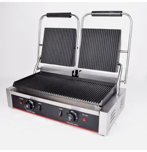 Double Plate Electric Contact Grill For Meat