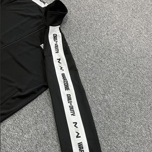 Ensemble de survêtements unisexe à fermeture éclair noire et logo personnalisé Taille XXL Vêtements de sport décontractés pour la course à pied respirants légers Impression par sublimation - Product Image 6
