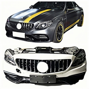 Nouveau kit carrosserie <span class=keywords><strong>Mercedes</strong></span> W205 AMG C63 Coupé, pare-chocs avant style AMG amélioré, feux antibrouillard, carbone noir, ajustement universel, fixation par vis. - Product Image 1