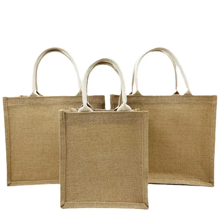 Заводская оптовая продажа натуральная коричневая Мешковина для покупок Джутовая сумка на заказ Персонализированные маленькие джутовые сумки для подарков