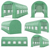 Serre tunnel extérieure grande taille en acier galvanisé, étanche, pour plantes de jardin - Vente en gros