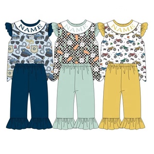 Yihui Smocking Design Boutique Abbigliamento Estivo per <span class=keywords><strong>Ragazze</strong></span>, Set Ispirati alla Cura della Pelle con Motivo Cartoon, Stile Casual con Collo a O - Product Image 1