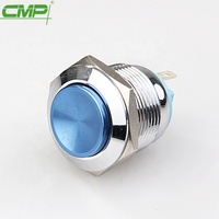 Interrupteur à bouton-poussoir en métal CMP 16 mm, bouton haut (TUV, CE)