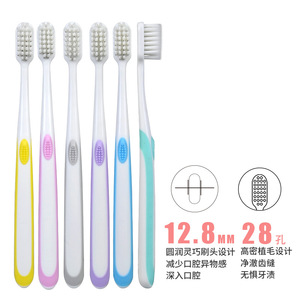 Brosse à dents personnalisable à tête petite, poils souples en nylon, pour usage domestique adulte, design coloré pour le nettoyage quotidien des dents - Product Image 2