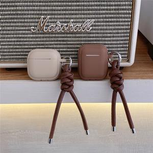 Étui pour écouteurs de couleur marron avec bracelet en cuir d'automne et d'hiver pour <span class=keywords><strong>AirPods</strong></span> 4 <span class=keywords><strong>3</strong></span> avec anneau en métal - Product Image 4