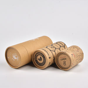 صناديق من الورق المقوى مستديرة من الكرافت قابلة للتحلل الحيوي معاد تدويرها لزجاجة عطر 30 شلن 50 شلن - Product Image 4