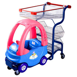 Chariot drôle coloré d'enfants d'épicerie de supermarché de <span class=keywords><strong>caddie</strong></span> d'enfants - Product Image 4