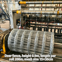 Rouleau de clôture en grillage galvanisé à nœuds fixes haute résistance pour élevages, fermes et champs, 5ft, 6ft, 8ft, pour bovins, cervidés, moutons, vente en gros