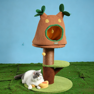 Torre para Gatos Desmontable 2 en 1 al por Mayor, Compra 1 y Obtén 2 Camas para Mascotas con Poste Rascador de Sisal Extra Grueso de 12.5cm - Product Image 3