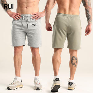 RUIQUWIN Vente en gros Shorts de sport pour hommes, couleur unie, haute qualité, confortables, respirants, séchage rapide, fermeture à cordon, pour la gym - Product Image 1