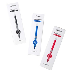 Recharges de stylo à bille liquide Deli Direct 0,5 mm, pointe aiguille, noir, 10 pièces, pour bureau et école - Product Image 5