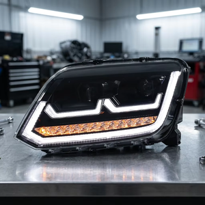 Ensemble de phares pour VW Amarok Pickup 2015-2020, mise à niveau 12V 50W LED DRL avec clignotants séquentiels - Product Image 4