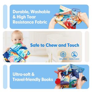 ITTL Early <b>Educational</b> Learning 0 Month+ Cotton Soft Baby Fabric Cloth <b>Book</b> for Bathroom Living Room & Behind Doors/Walls - Product Image 6