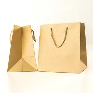 Prendere fuori produttore rendendo a basso prezzo marrone riutilizzabile bio degradabile sacchetto di carta compostabile per il confezionamento di shopping