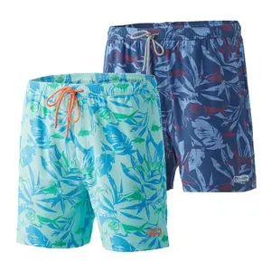 Elastic waist print quick dry beach board shorts custom sweat running men's shorts