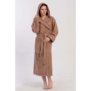 Albornoz con capucha de felpa blanca para mujer, manga larga, suave, para spa, largo completo, con cinturón y bolsillos - Product Image 4