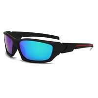 Lunettes de soleil de sport polarisées personnalisables pour le cyclisme en extérieur, protection UV400, monture PC, verres miroir pleine monture, pour la pêche, hommes et femmes