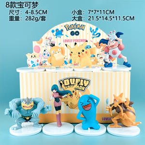 Figurines mignonnes de dessin animé <span class=keywords><strong>Pokemon</strong></span> Kawaii, Pikachu Psyduck Squirtle, décoration de voiture, collection d'ornements de gâteau pour enfants, jouets, cadeaux - Product Image 3