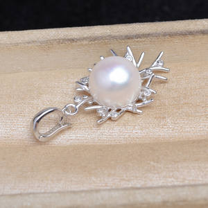 จี้รูปดอกทานตะวันเงินแท้ S925 ยี่ห้อ Wenchi อุปกรณ์ DIY สำหรับเครื่องประดับมุกขนาด 12-13 มม. ตัวล็อคแบบรังนก 13534 จีน - Product Image 4