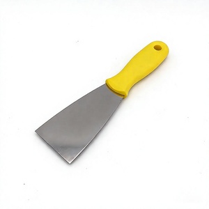 Stainless Steel Putty Knife Plastic Handle 0.7mm Thick Mirror Finish Scraper / Cleaner Tool for Paint, Putty & <b>Adhesive</b> Removal - Product Image 4