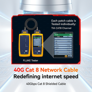 Cavo Ethernet Mindpure Cat8 40Gbps 2000MHz ad alta velocità <span class=keywords><strong>S</strong></span>/<span class=keywords><strong>FTP</strong></span> schermato 28AWG in rame puro RJ45 per router, modem e gaming - Product Image 3