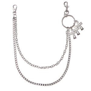 Cadena de Pantalones de Metal Punk de Doble Capa con Cruz, Cadena de Cintura de Plata Tibetana, Accesorio Unisex Casual de Hip Hop - Product Image 5