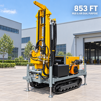 Foreuse de puits d’eau profond 260m 74kW diesel machine de forage de puits d’eau 400mm pour roche dure et puits agricoles