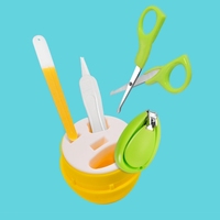 4 pièces mignon sécurité dessin animé bébé coupe-ongles ensemble pomme forme dessin animé nouveau-né sécurité bébé manucure pédicure ensemble enfants Kit de soin des ongles